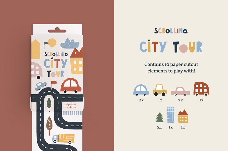 New York, London, Paris - Gave til børn Scrollino CITY-tur