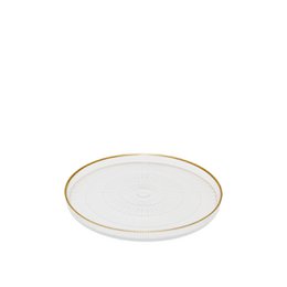 Goldline 16x16x2cm striped dessert plate