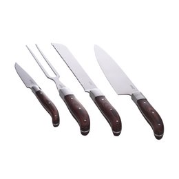 Blok med 4 Laguiole Heritage kokkeknive