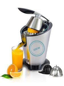 LIFETIME Electric Juicer 600W - Incl. Stainless Steel Cone & BPA-Free I High Yield I Orange Squeezer Citrus Squeezer Lemon Squeezer Orange Juicer Press Lemons
