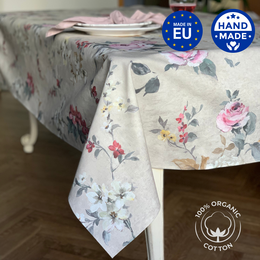 Mantel Rectangular, 100% Algodón Orgánico, Estampado | Lexington