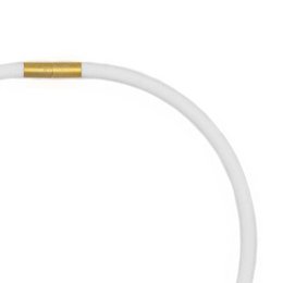 Cadena de goma, 1 línea, Blanco opaco