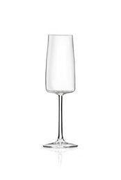 Set of 6 clear champagne flutes, 30 cl capacity, essential design for champagne tasting and serving.