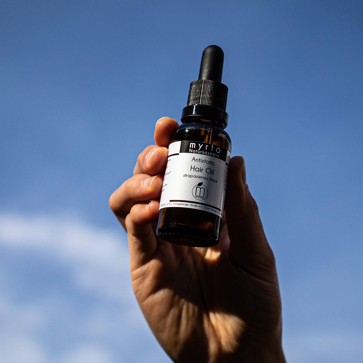 myrto Bio Antistatic Hair Oil - anti-frizz hair oil for fine hair