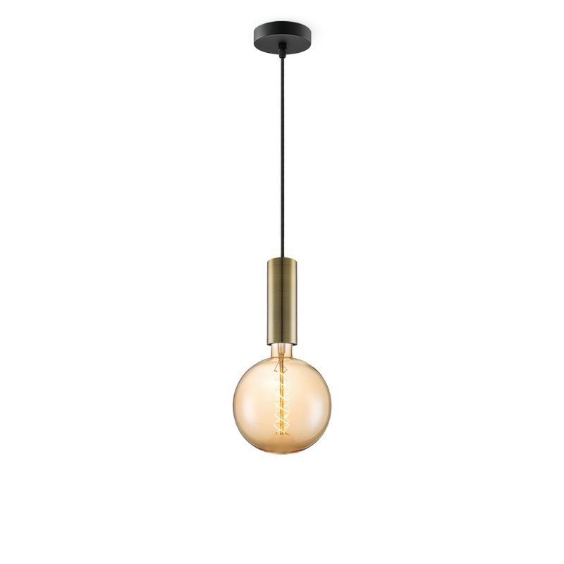 Home Sweet Home lampa wisząca brązowa Saga - - ściemnialna E27 bursztynowa