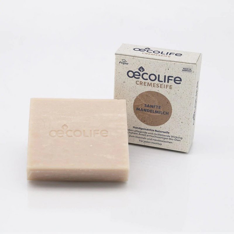 Sapone naturale solido con latte di mandorla delicato