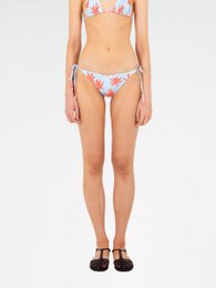 Bas de bikini bleu à imprimé floral Magician