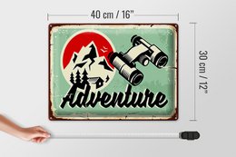 Tin Sign Retro 40x30cm Adventure Adventure Outdoor