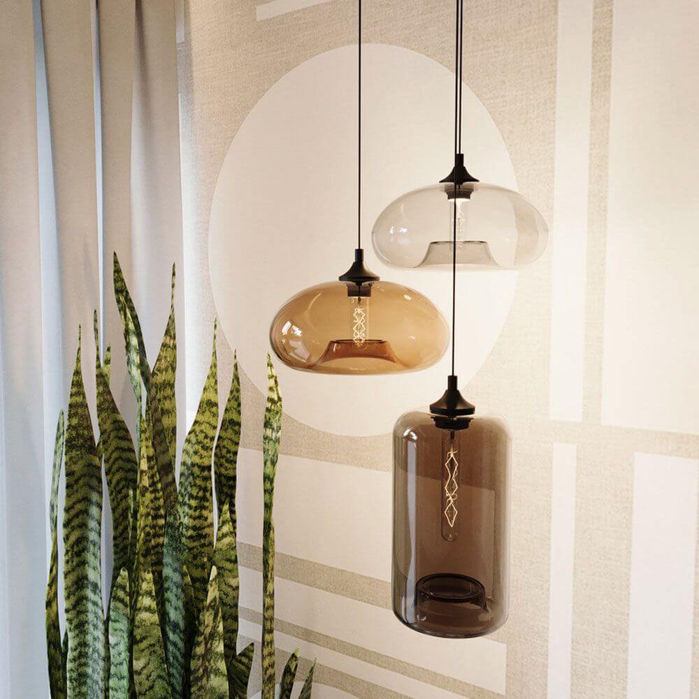 s.LUCE Cruet glass pendant luminaire Up & Low
