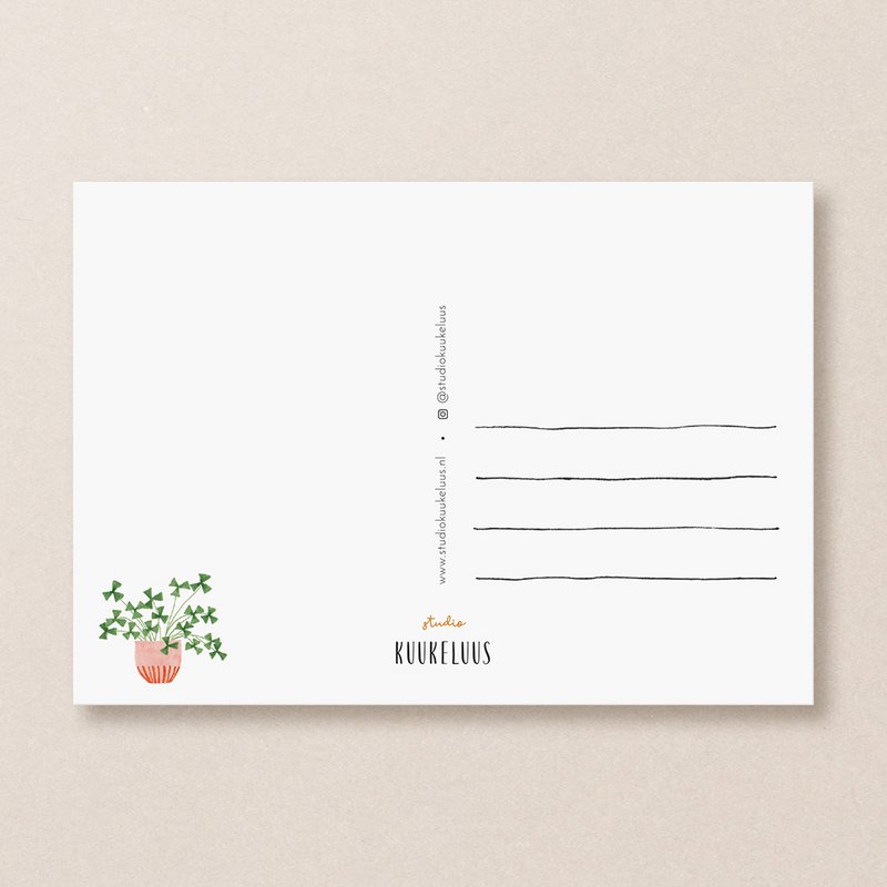 Postal | niña de las plantas