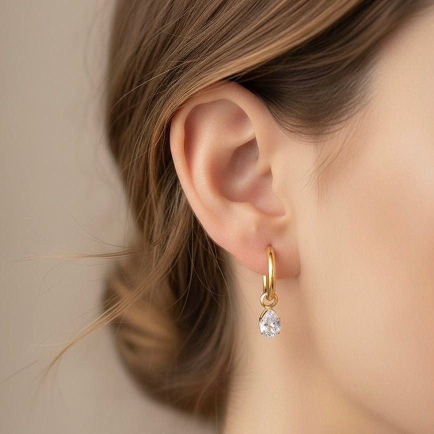 ARIADNE - Hoop earrings with Zircon