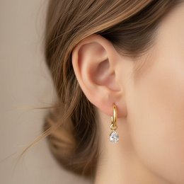 ARIADNE - Hoop earrings with Zircon
