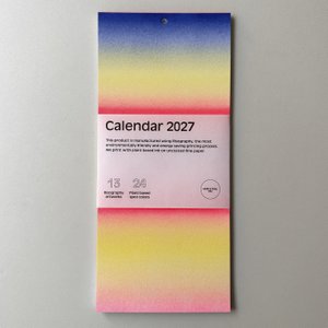 Risography wall calendar 2027 (12.8 cm x 28.5 cm)