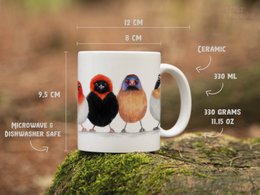 Ceramic Mug, African Birds, Funny Mugs, Animal Mug