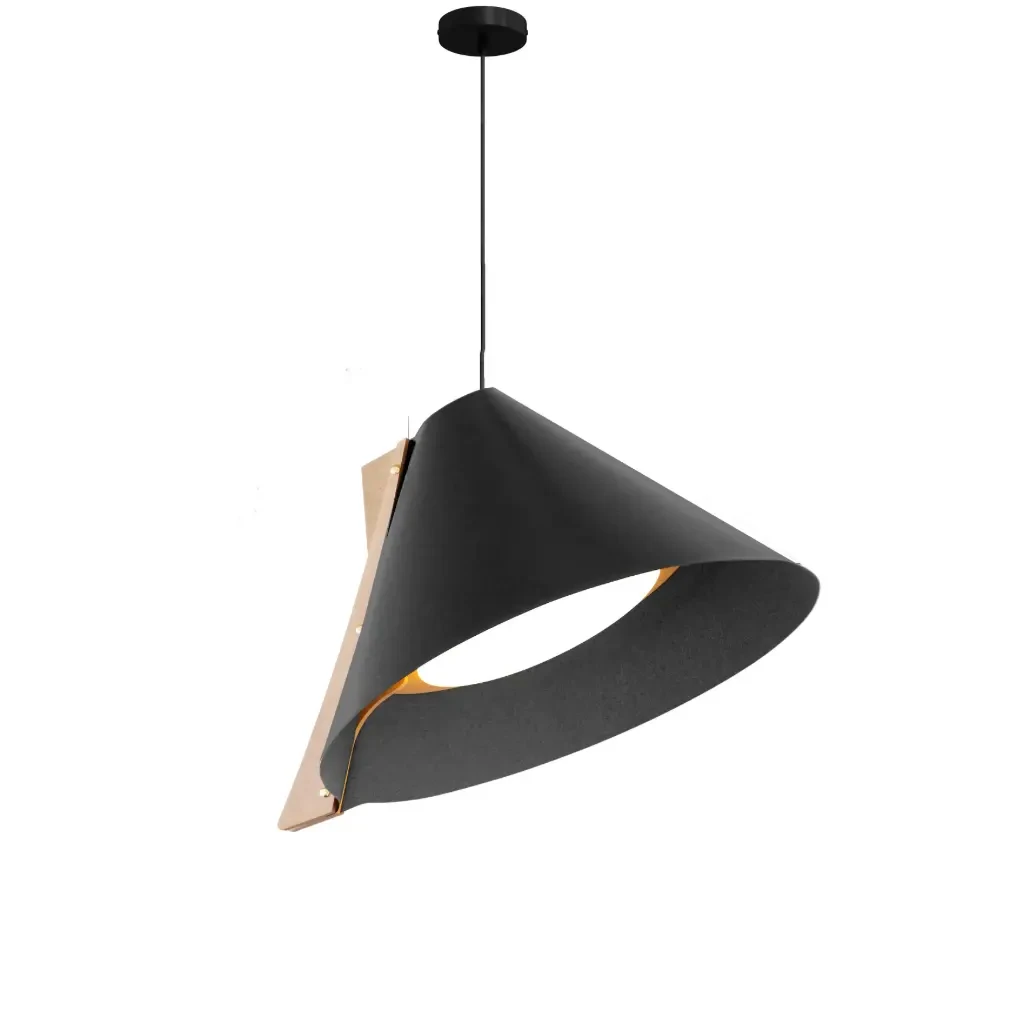 Silence M pendant light D40cm recycled leather