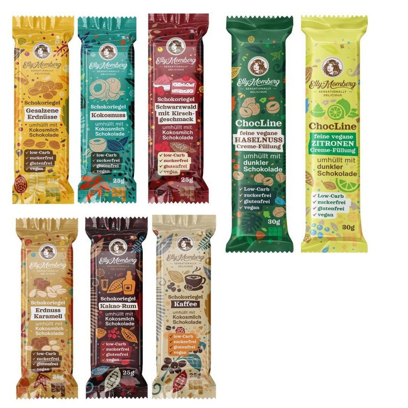 Paket BASIC - Chocoladerepen collectie - suikervrij, vegan, glutenvrij