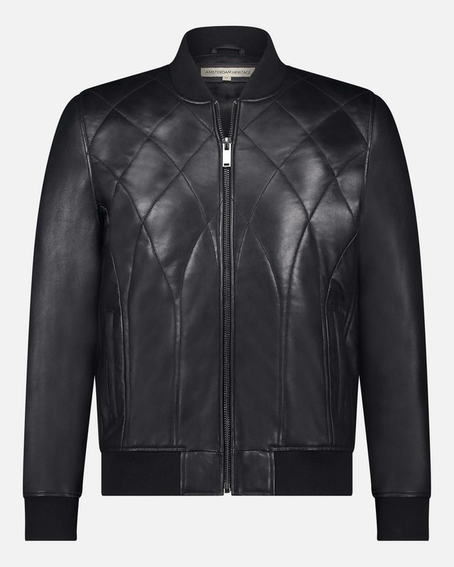 Edison │ Quilted Leather Bomber Jacket