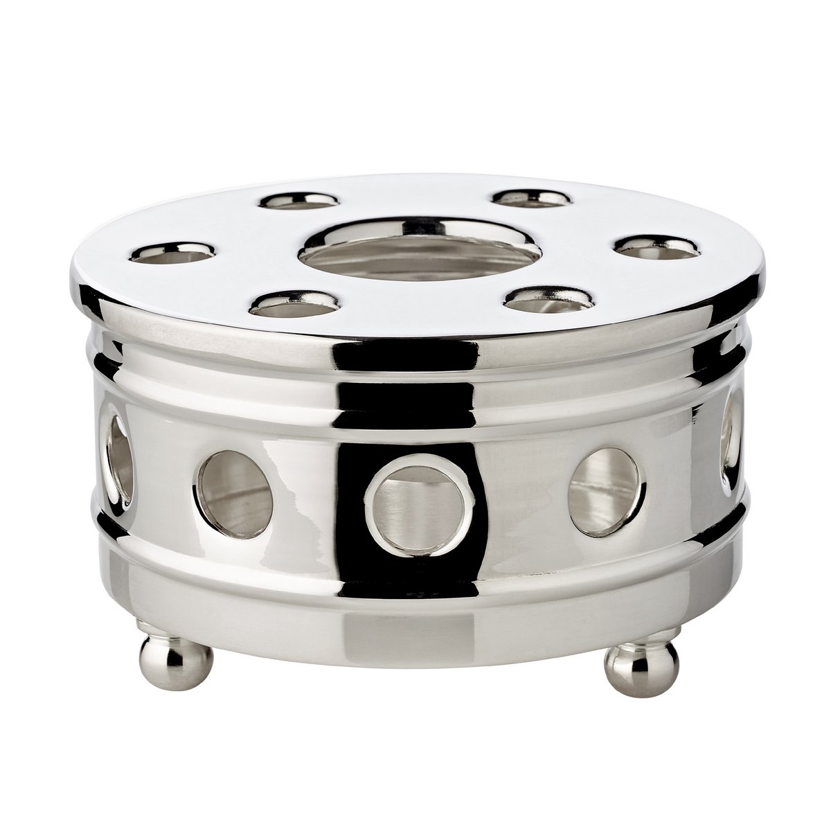 EDZARD warmer Lydia, for tealight, removable lid, heavy silver plated, diameter 13 cm
