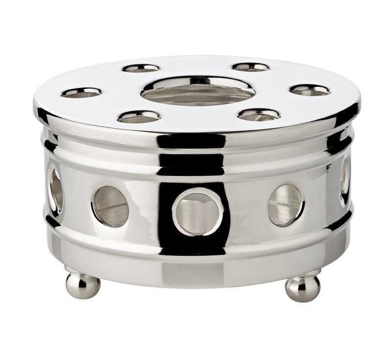 EDZARD warmer Lydia, for tealight, removable lid, heavy silver plated, diameter 13 cm