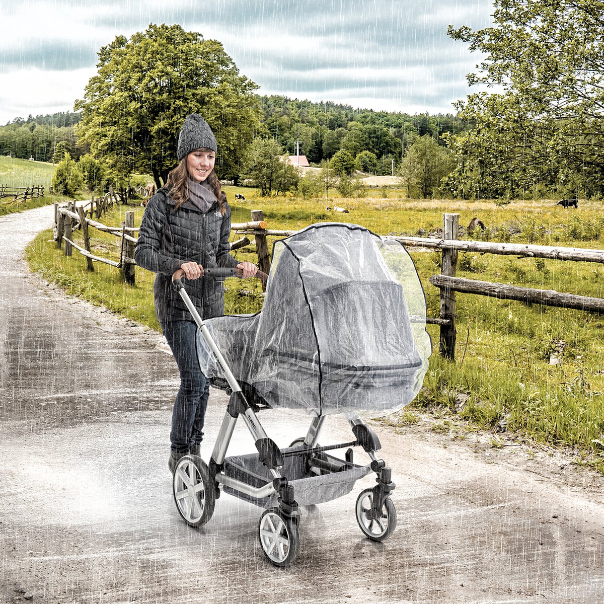 RainCover Classic Protector de lluvia para cochecitos combinados