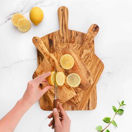 Set of 3 Handmade Olive Wood Cutting Boards