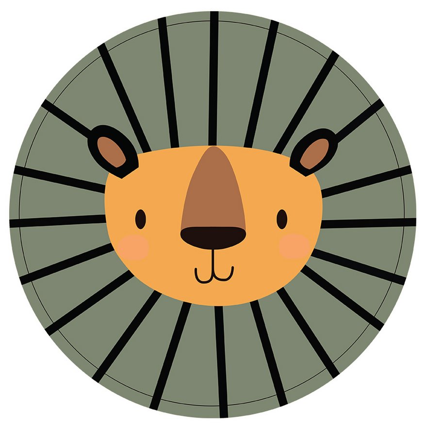Wall circle lion