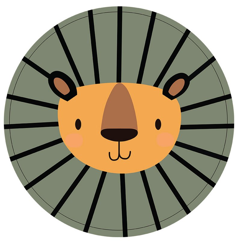 Wall circle lion