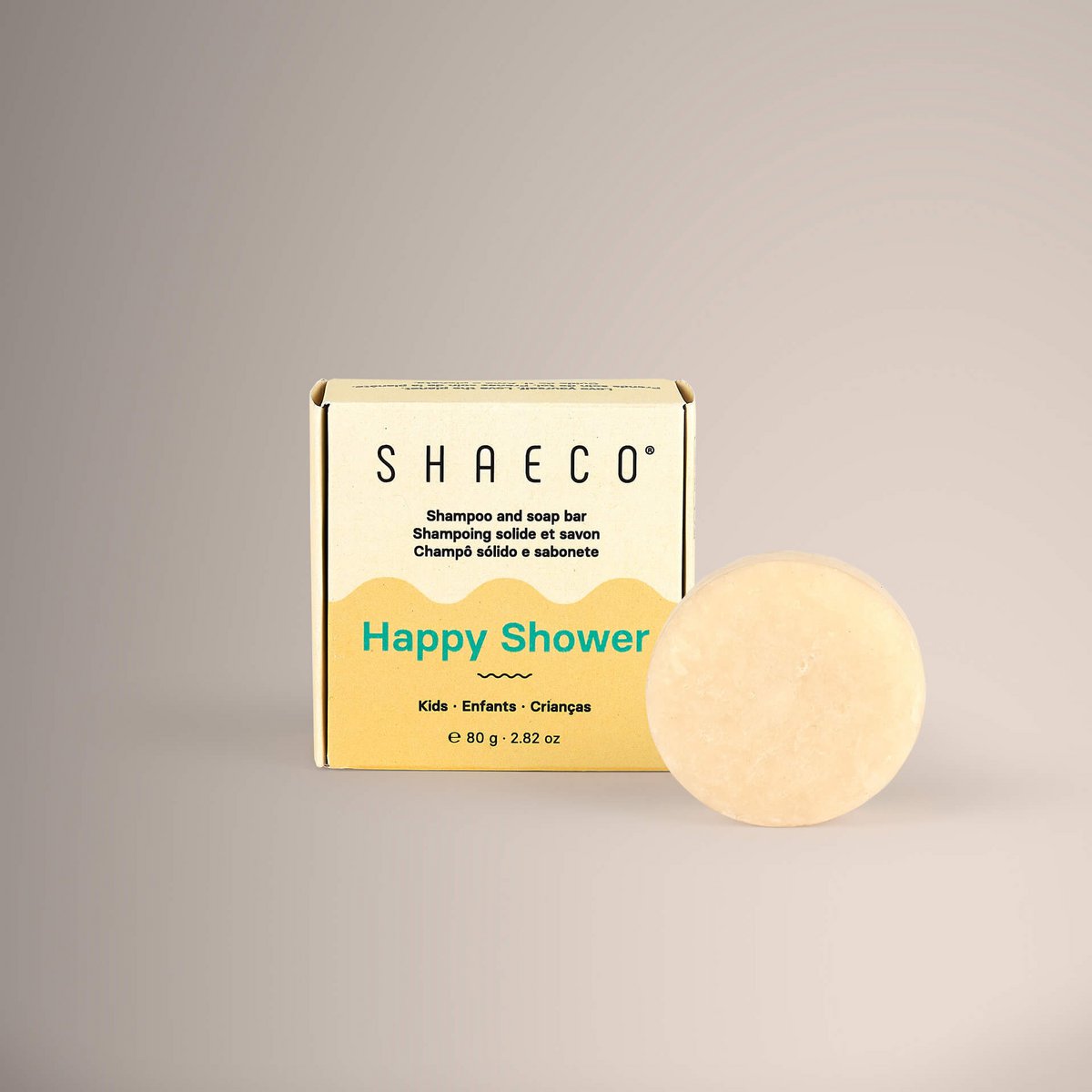 HAPPY SHOWER 2 IN 1 SHAMPOO AND SOAP BAR FOR CHILDREN  80 G 80 G  / 2.82 OZ