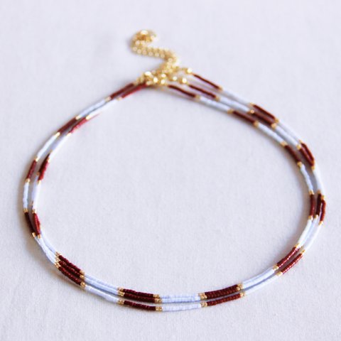 Miyuki ketting - Dromerige blauwe cacao crush