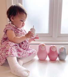 Pink Nesting Babies with Chiming Bo Bunny