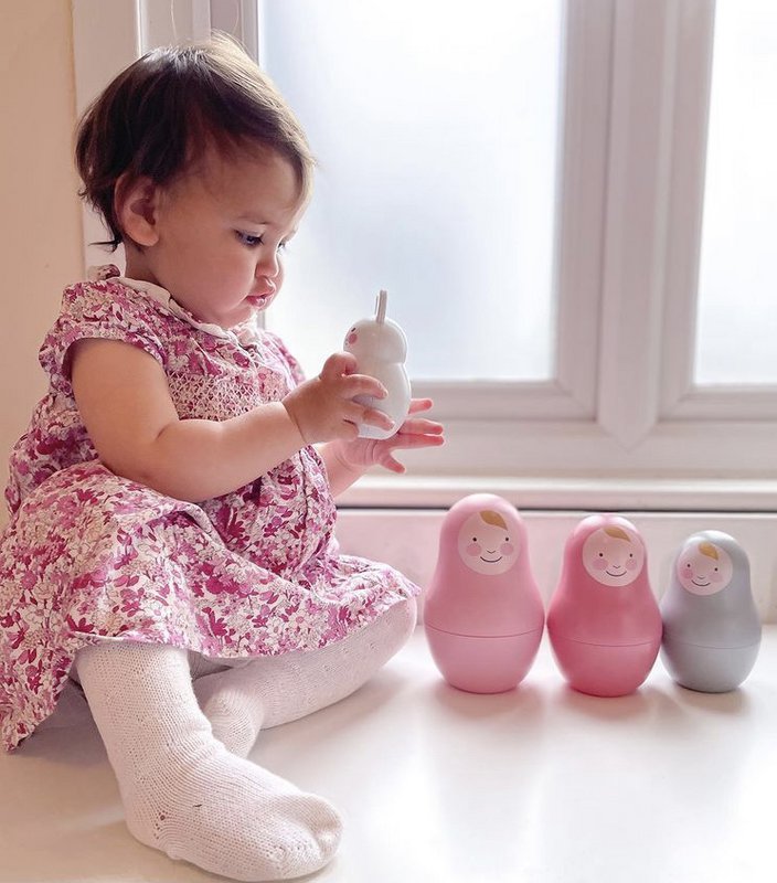 Pink Nesting Babies with Chiming Bo Bunny