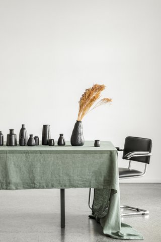 Linnen Tafelkleed Nordic Mosgroen (250x145 cm)