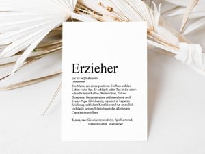 Postkaart "opvoeder" definitie