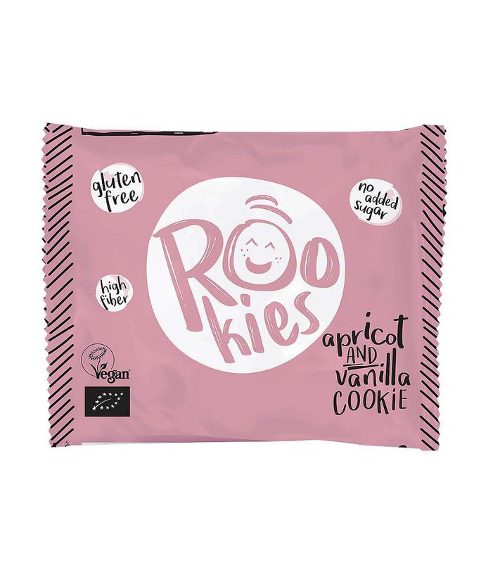 Cookie Apricot & Vanilla, organic, Rookies, 40g