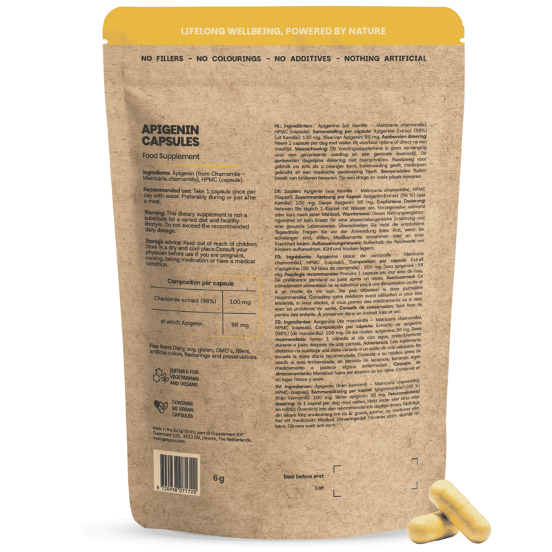 Kapsułki z ekstraktem apigeniny 100 mg - 180 kapsułek Valuepack