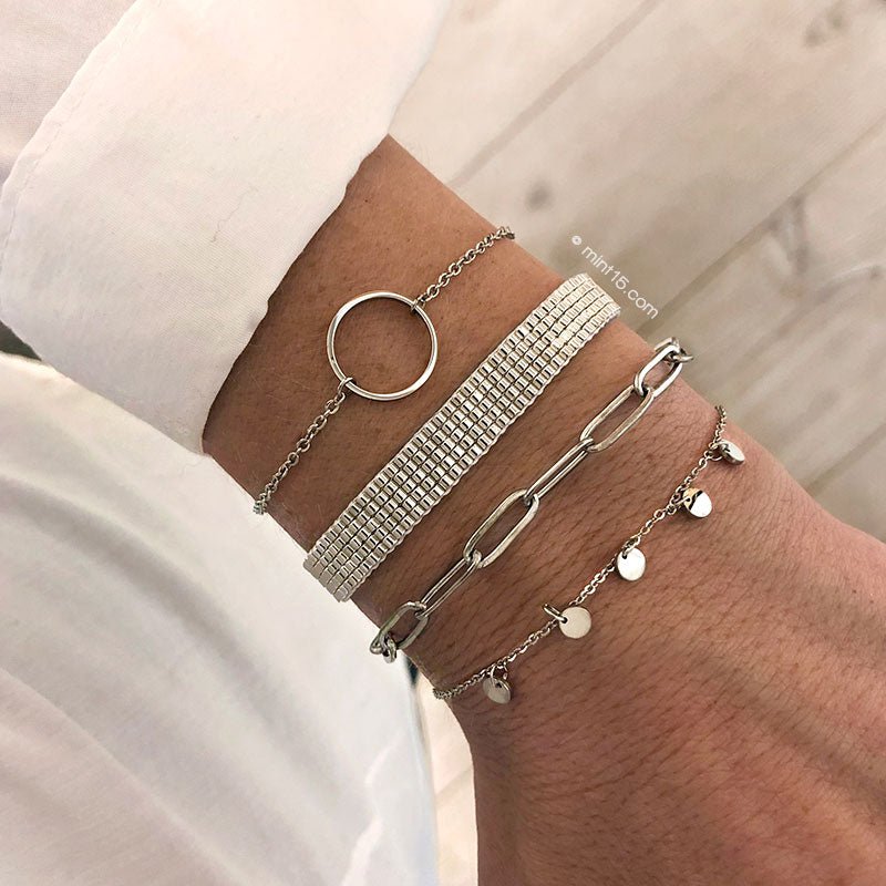 Papirclips kæde armbånd