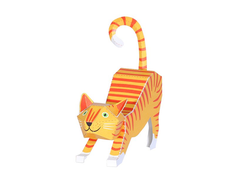 Stretching Cat Postcard