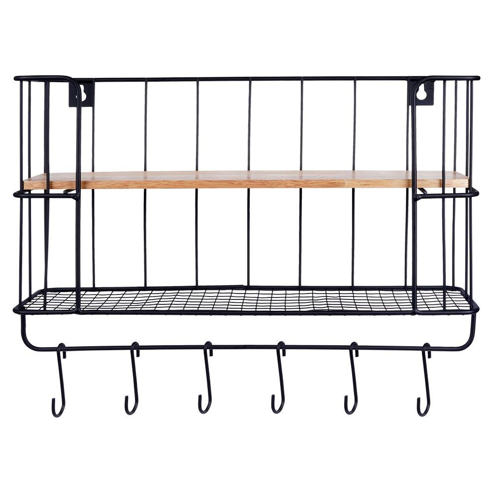 Wall shelf metal 41x12x25.5cm