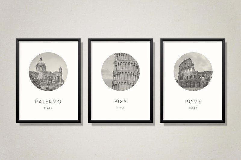 Brussels, Belgium - Minimalist Travel Tourism Wall Art Decor