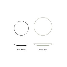 Set/4 Plates Gold 12cm