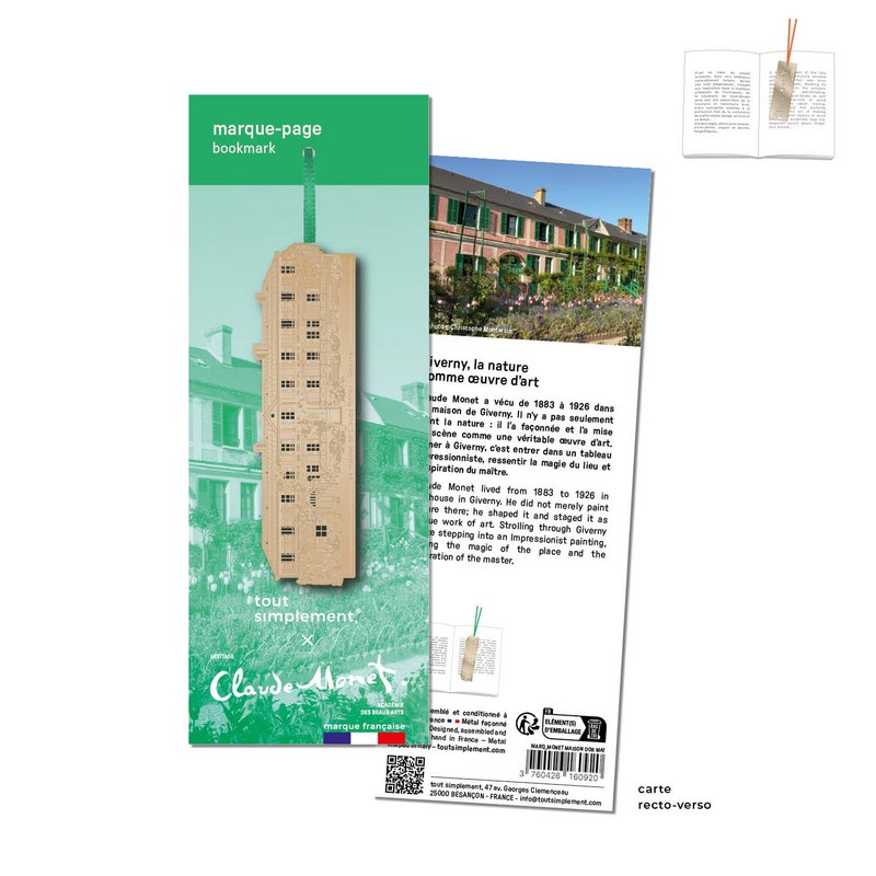 metal bookmark House of Giverny - Claude Monet
