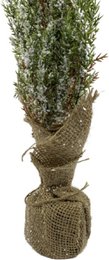 Natural artificial Christmas tree on jute stand 45 cm