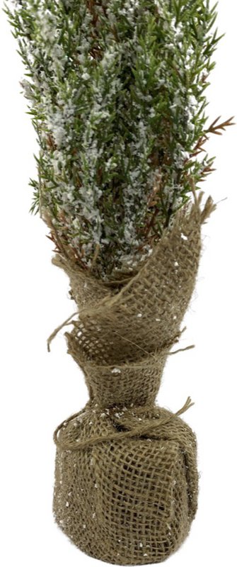 Natural artificial Christmas tree on jute stand 45 cm