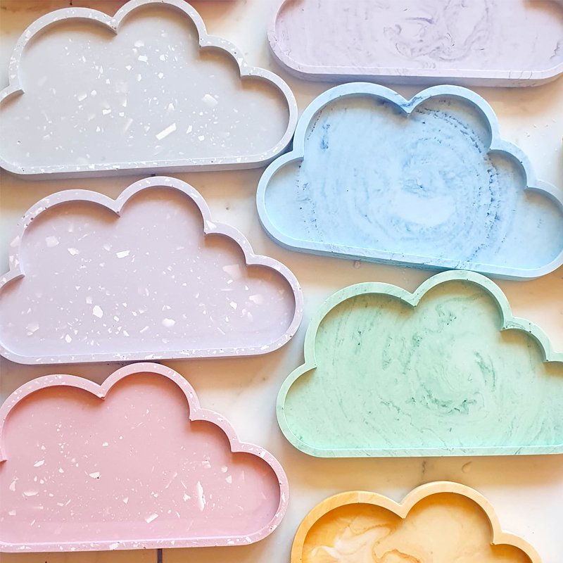 New In! Cloud shaped Trinket Tray - made of Jesmonite