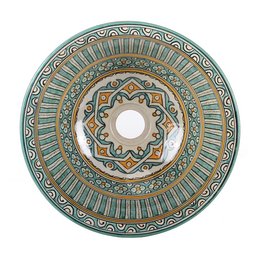 Oriental hand-painted ceramic sink Fes111