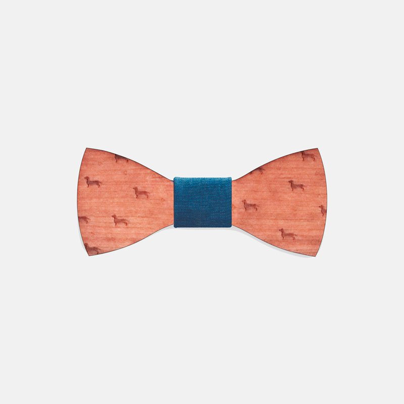 Wooden bow tie puppy