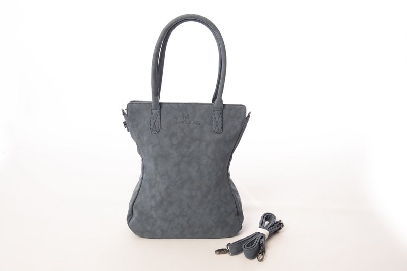 Hand/shoulder bag Dark blue curvy design