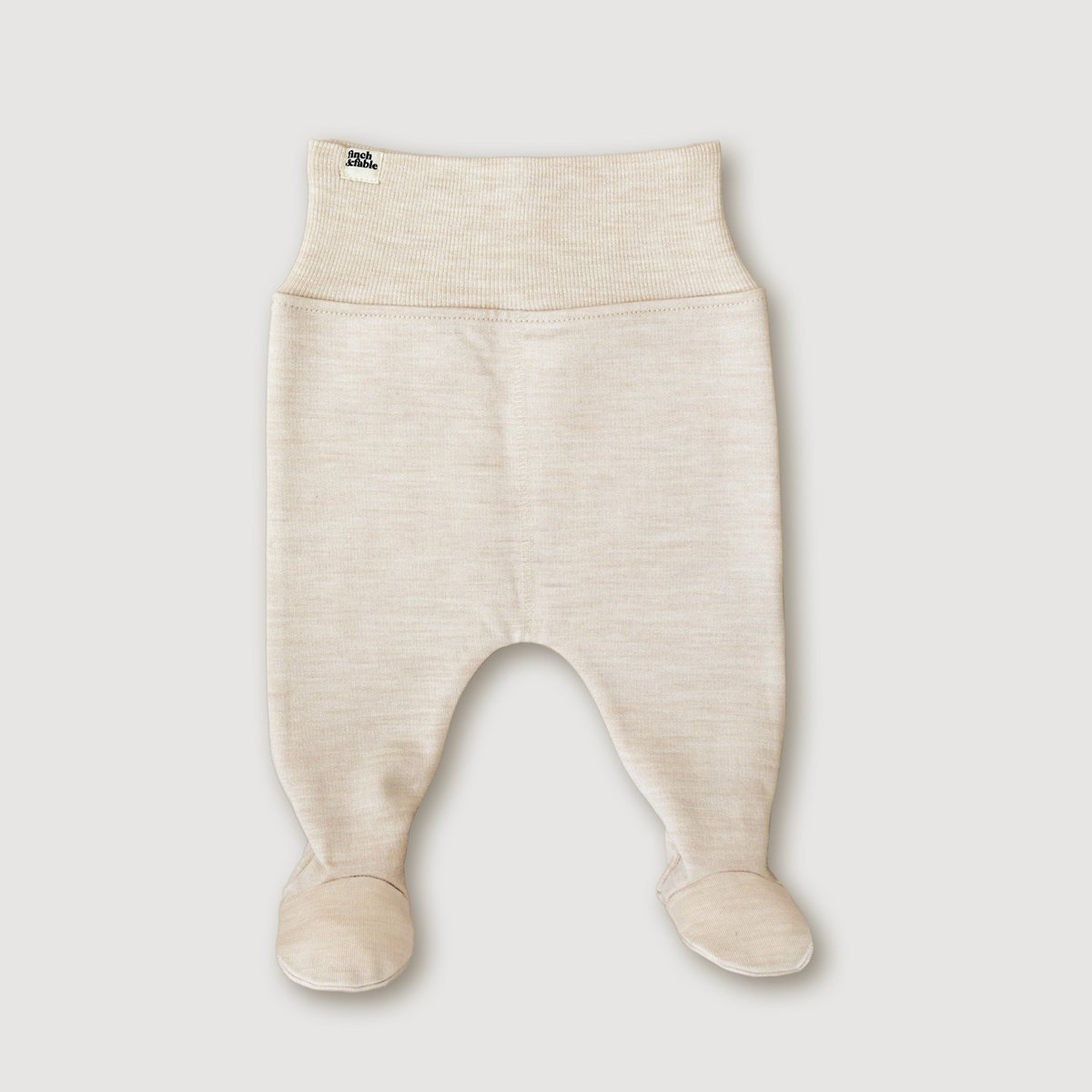 Pantalon à pieds en laine polaire - Avoine