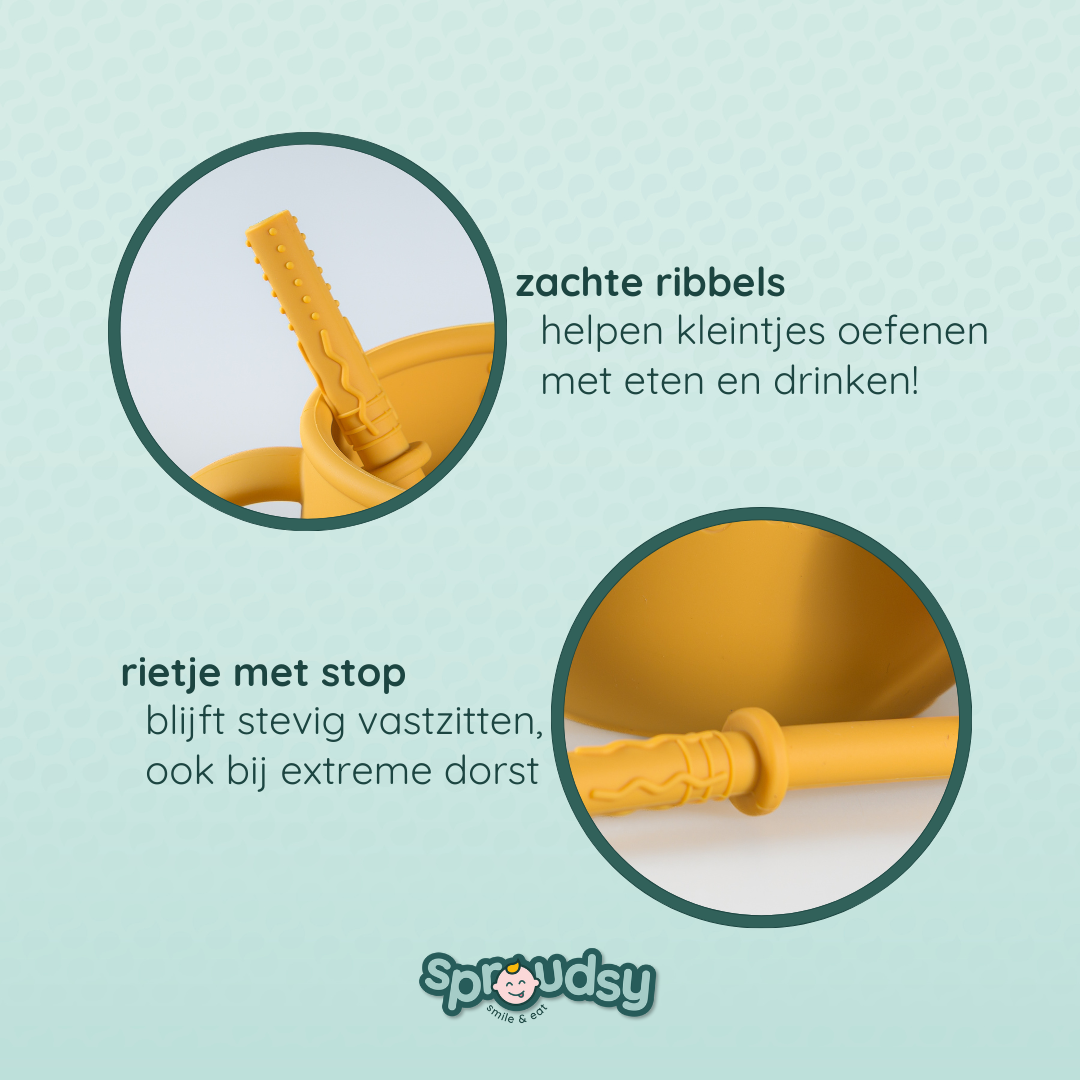 Vaso de práctica para bebé con pajita – Teddy Bear