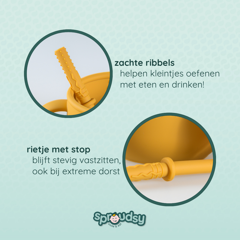 Vaso de práctica para bebé con pajita – Teddy Bear